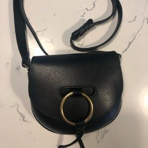 MADEWELL - Mini Lisbon Crossbody black leather bag